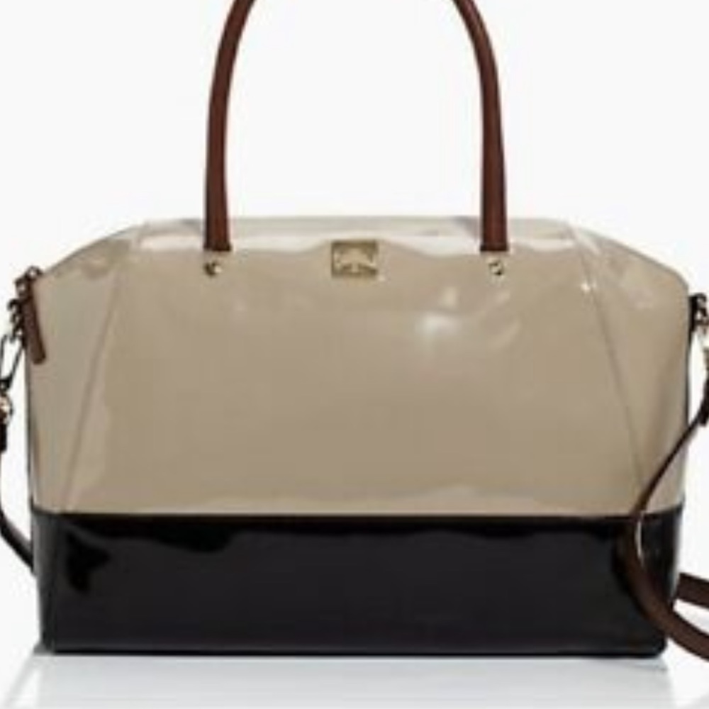 Kate Spade Taupe/Black Satchel